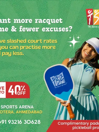 We've slashed our court rates in Ahmedabad so you can practice more and pay less. We even provide complimentary paddles and pickleballs to get you started.