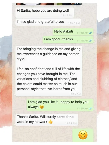 This message from a client made my day. My goal is to give you the guidance to understand color, combine clothes in new ways, and feel a renewed sense of confidence and life in your personal style.