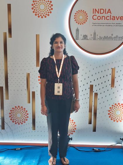 Attending the AAD India Conclave in Bangalore. It is a great opportunity to connect with leaders from the American Academy of Dermatology and discuss advancements in the field.