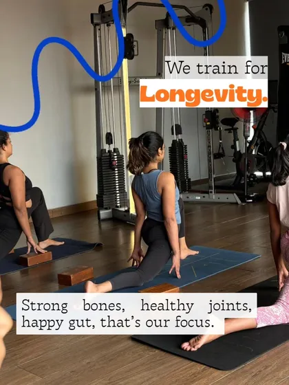 We train for longevity. Strong bones, healthy joints, and a happy gut are our focus. My classes are for those who are done chasing weight loss and want sustainable movement habits instead.