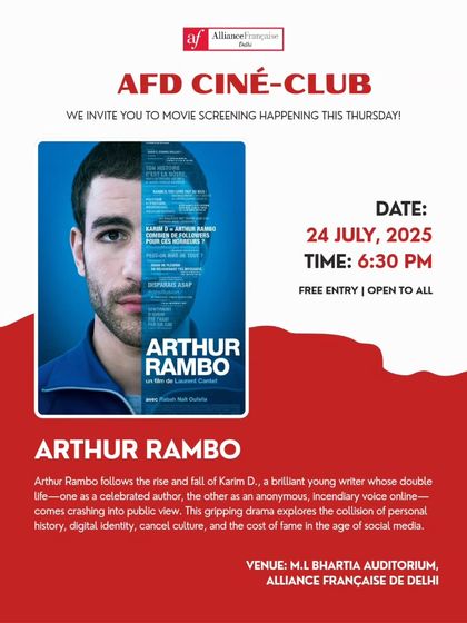 The poster for "Arthur Rambo," a gripping drama about digital identity and cancel culture. We screen timely films that explore the collision of personal history and public life in the age of social media.