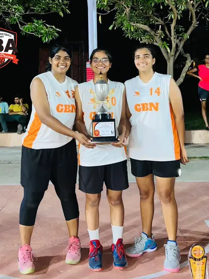 We are incredibly proud to celebrate our champions. Here are three of our dedicated players from the Under-19 team after winning the first position at the U.P. State Basketball Championship in 2023.