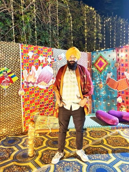 A moment of gratitude at a beautiful Lohri festival event. The colorful decor and happy faces are what make these traditional Punjabi celebrations so special to be a part of.