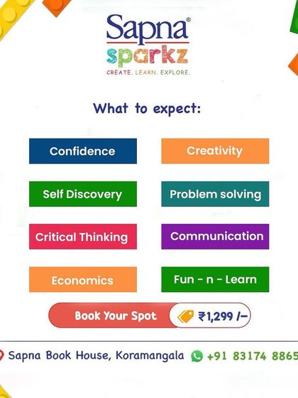 Our LEGO workshops are designed to build more than just models. As this poster shows, we focus on developing confidence, creativity, problem-solving skills, and communication through fun and learning.