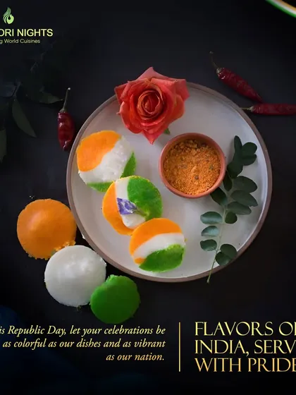 Flavors of India, served with pride on Republic Day. Our tri-color idlis are a creative and colorful addition to your patriotic celebrations.