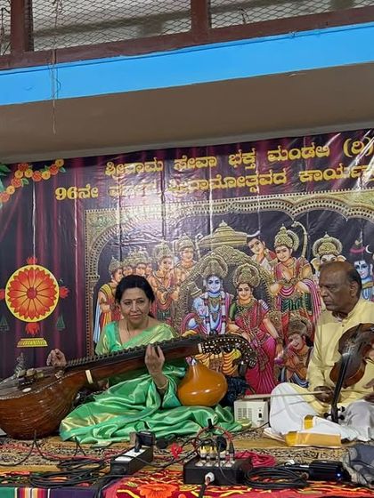 A full view of my concert at an old Rama Mandira in Sriramapuram. It's always a pleasure to perform in these traditional venues rich with history and devotion.