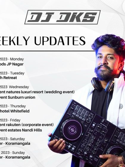 Darshan K Shetty - Club & Pub DJ My Weekly Schedules photo 3