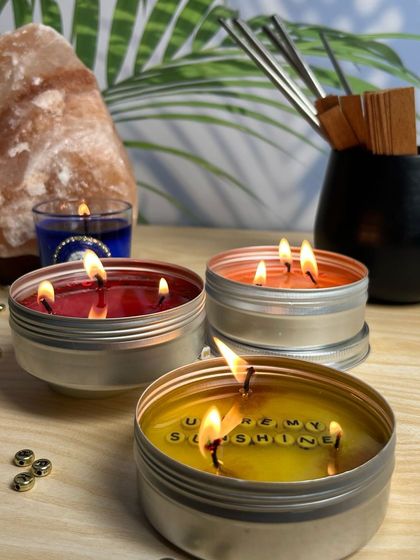 My March Favorites! This image shows my bestselling secret message candles, which were a hit for wedding gifts and festive surprises.