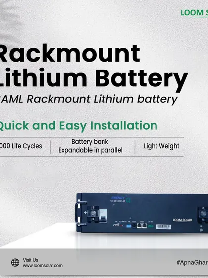 Our CAML Rackmount Lithium Battery offers quick and easy installation with 6000 life cycles. This lightweight, expandable battery bank is a durable and space-saving solution for your energy storage needs.