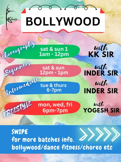 Find the perfect Bollywood class for you. We offer everything from beginner and intermediate batches to freestyle sessions and choreography workshops on both weekdays and weekends.