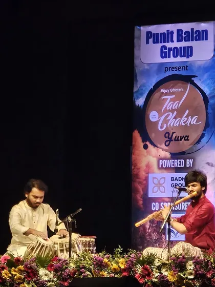 More photos from the Taal Chakra concert in Pune with flautist S. Akash. The joy of creating music together is evident in these pictures.
