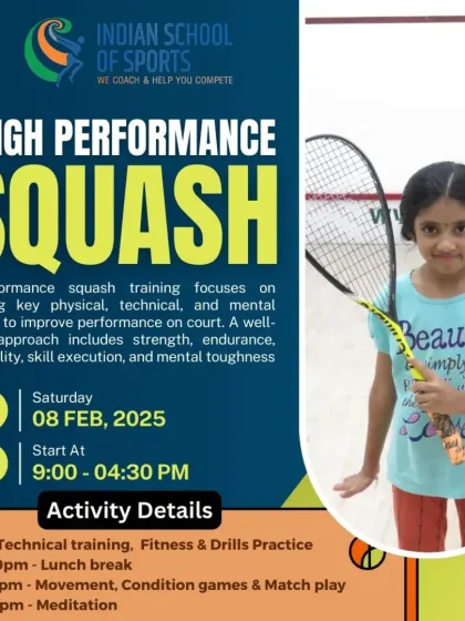 I offer structured, intensive training opportunities like this High Performance Squash workshop. These full-day events cover technical skills, fitness, match play, and even meditation to build a well-rounded, competitive player.
