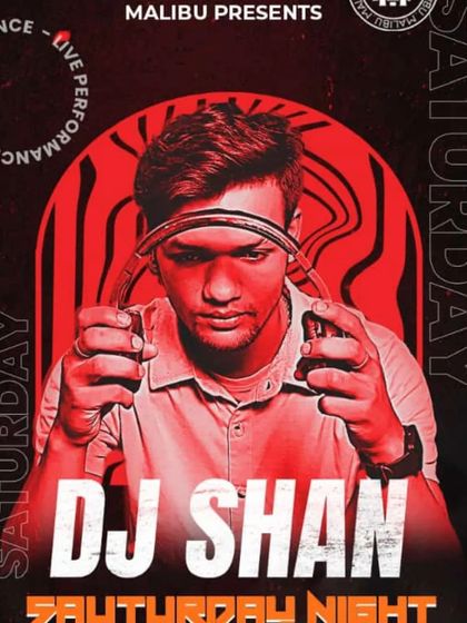 My debut gig in Gorakhpur. A poster for a special Saturday night at Malibu Club.