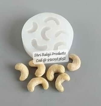 Add a gourmet touch to your creations with this cashew-shaped silicone mold. It's perfect for making unique chocolates, soap embeds, or even wax melts.
