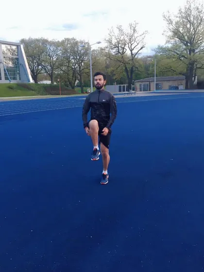 A throwback to where my strength and conditioning journey began, at Leipzig University in Germany. This is me on the track, doing drills and building my foundation in sport science.