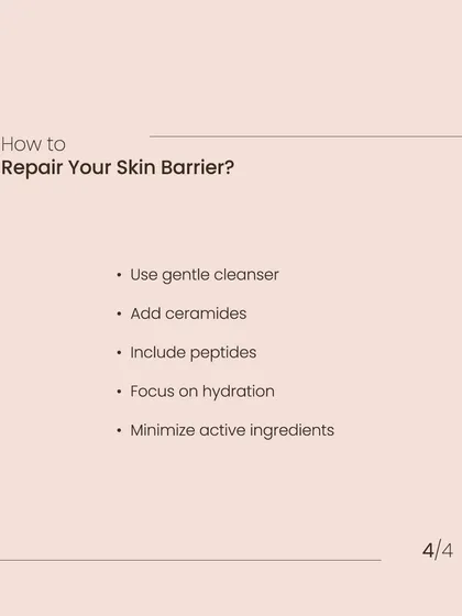 To repair your skin barrier, I recommend using a gentle cleanser, adding ceramides and peptides to your routine, focusing on hydration, and minimizing active ingredients for a period.