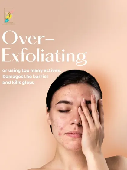 Over-exfoliating or using too many active ingredients can damage your skin's protective barrier. This leads to sensitivity and dullness, the opposite of the calm, hydrated skin we aim for before your wedding.