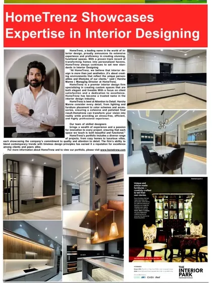 A proud moment, being featured for my expertise in interior designing. This article showcases several of my projects, from modern kitchens to elegant dining rooms.