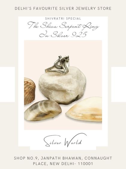 This Shiva Serpent ring, carved from solid 925 silver, is a powerful unisex piece for Shivratri and beyond. The coiled cobra symbolizes divine energy, awareness, and transformation.