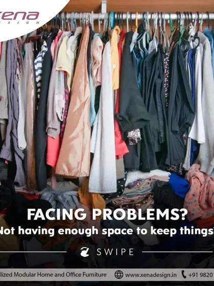Facing storage problems? A cluttered wardrobe can be a daily frustration. We see this as a design challenge that can be solved with smart, customized storage solutions.