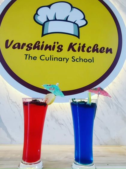 Colorful mojitos from our professional beverage class.