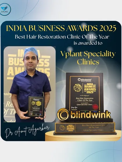 We are proud to be recognized as the 'Best Hair Restoration Clinic of the Year 2025' by the India Business Awards. This award reflects our unwavering commitment to using advanced technology, achieving world-class results, and restoring the confidence of thousands of clients.
