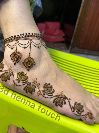 3D Henna Touch - Festive & Occasional Mehndi Elegant Feet Mehndi photo 9