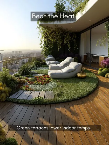 Breathe. Bloom. Repeat. A terrace garden is your personal green retreat, proven to lower temperatures, boost mental wellness, and provide a beautiful space for daily escape.