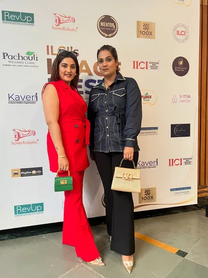 Another great connection made at the Image Fiesta. Events like these are so important for networking and staying inspired. My red power suit was a great conversation starter.
