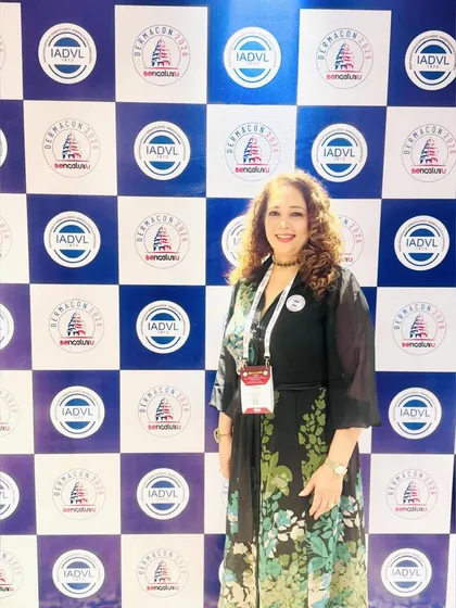 Posing at the Dermacon 2026 photo wall. These events are a celebration of our shared passion for skin science and patient care.