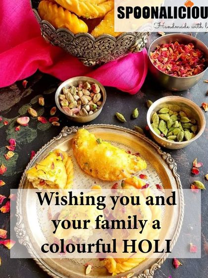 Wishing everyone a colourful and happy Holi from my family to yours. I am so thankful for all the support for my small home venture.