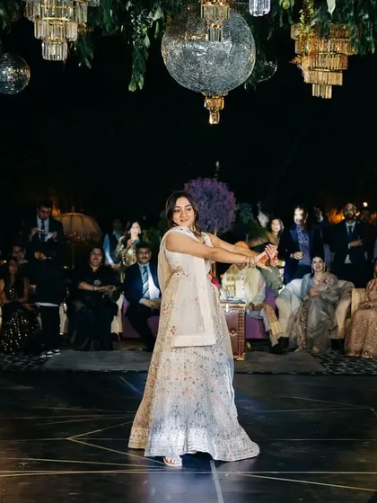 A trio of family members showing off their moves. My choreography is designed to be adaptable for smaller groups within a larger family performance, ensuring everyone gets their moment to shine.