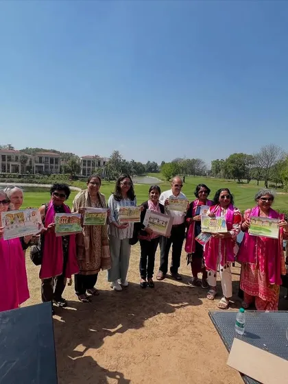 A fun group photo from a watercolor workshop and demo I conducted for the IIT Delhi Golden Jubilee celebration. I really enjoyed painting with this enthusiastic group.