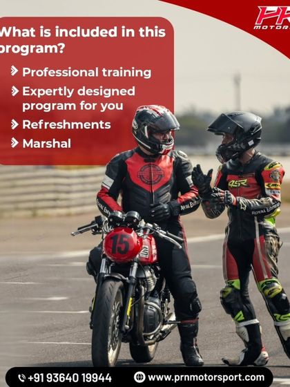 Our personalized training program includes everything you need to succeed. You get professional coaching, a custom-designed program, refreshments, and on-track support from marshals.