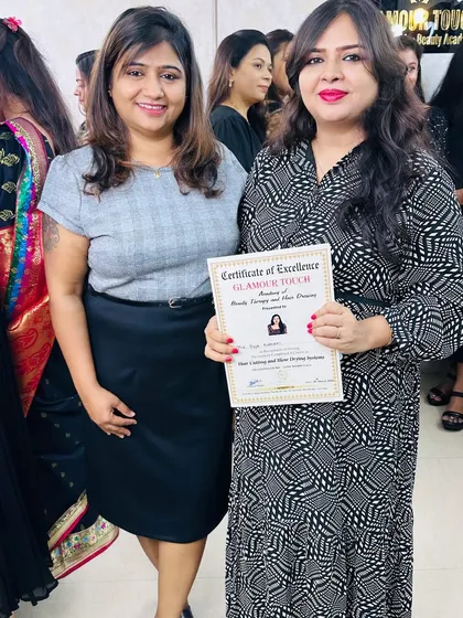 Awarding a certificate for the Beauty Therapy and Hair Dressing course. I am so proud of the progress each student makes.