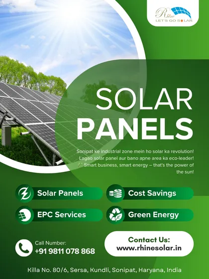 Sonipat's industrial zone is having a solar revolution. Install my solar panels and become an eco-leader in your area. Smart business and smart energy lead to cost savings and a better planet.