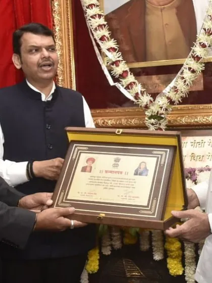 Being felicitated by the Chief Minister at the Mantralay. Having my art recognized at this level is a dream come true for any artist.