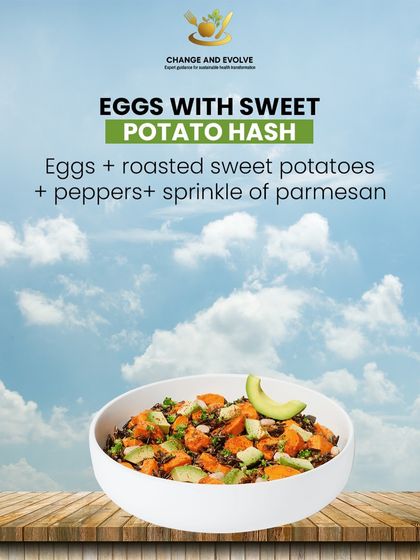 Eggs with a sweet potato hash is another excellent breakfast option, offering protein and complex carbohydrates for sustained energy.