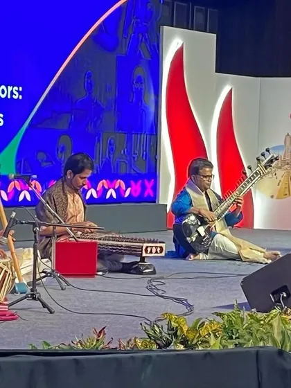 Performing on Pakhavaj at a G20 concert in Agra alongside some incredible artists on Santoor, Sitar, and Tabla.