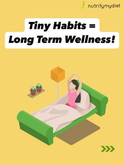 Tiny habits lead to long-term wellness. This is a core part of my philosophy. Small, consistent changes are what create lasting results.