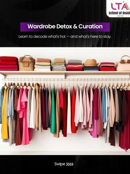 Learn the art of wardrobe detox and curation. We teach you how to help clients build a functional, versatile, and stylish wardrobe by editing what they have and identifying key pieces to add.