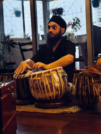 Riyaaz session in Mumbai. The city's energy always inspires me, even during quiet moments of practice at home.