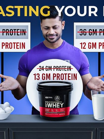 Stop Wasting Your Protein. A thumbnail for a video explaining how to properly time and portion protein intake for maximum muscle protein synthesis.