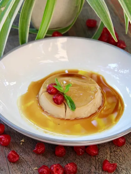 Our Vegan Caramel Pudding is a beautiful and delicious dessert. The smooth texture and rich caramel flavor make it an unforgettable treat.