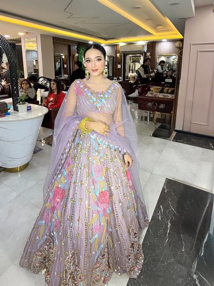 The complete Lohri look. This client is ready to celebrate in style.