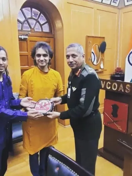 It was a great honor to be invited by the Vice Chief of the Indian Army, Gen. Raju, to Rashtrapati Bhavan after he was moved by our '18 Days' production.
