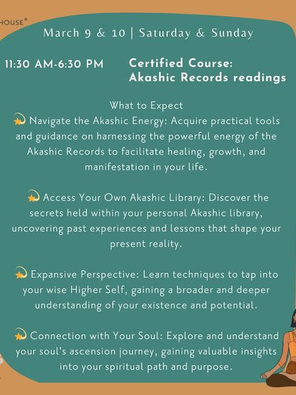 Are you ready to delve into a transformative journey? I offer a certified course in Akashic Records readings, where you will learn to access your own records, understand past experiences, and connect with your higher self.
