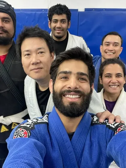 The shaka sign is universal in Jiu-Jitsu. Here's a group of our Gi students sharing the good vibes.