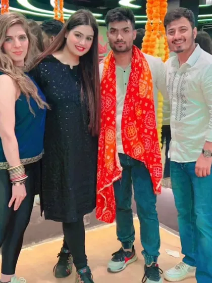Another great memory from a Dandiya night, surrounded by happy faces. These events are all about bringing people together through music and dance.