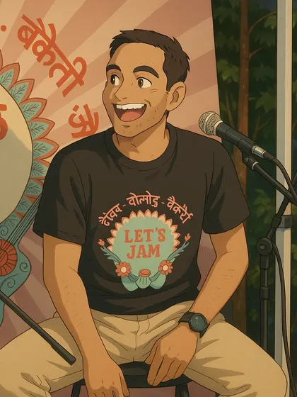 Another one of our core team members, looking cheerful in his anime version.